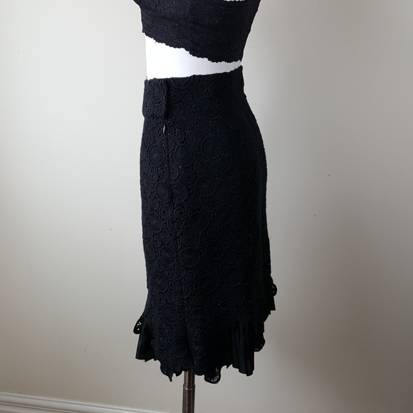Anthro Leifs Dottir Eyelet Lace and Pleated Skirt - Picture 4 of 8